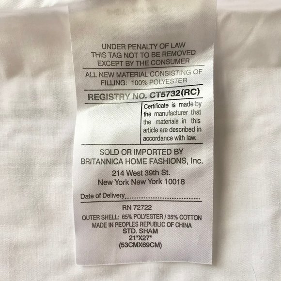 Vintage Britannica Home Fashions Ladybug Standard Pillow Sham Quilted 26" X 20" - Picture 15 of 16